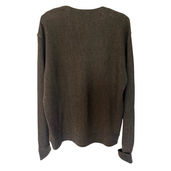 Cypress Links Brown V Neck Button-Up Cardigan Sweater Mens Sz Large - Picture 2 of 7